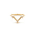 Salt and Pepper Diamond Arch Band in Yellow Gold